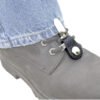 Pair of Biker Boot Clips - Heart - Black and Silver - Motorcycle - J122-16-DS