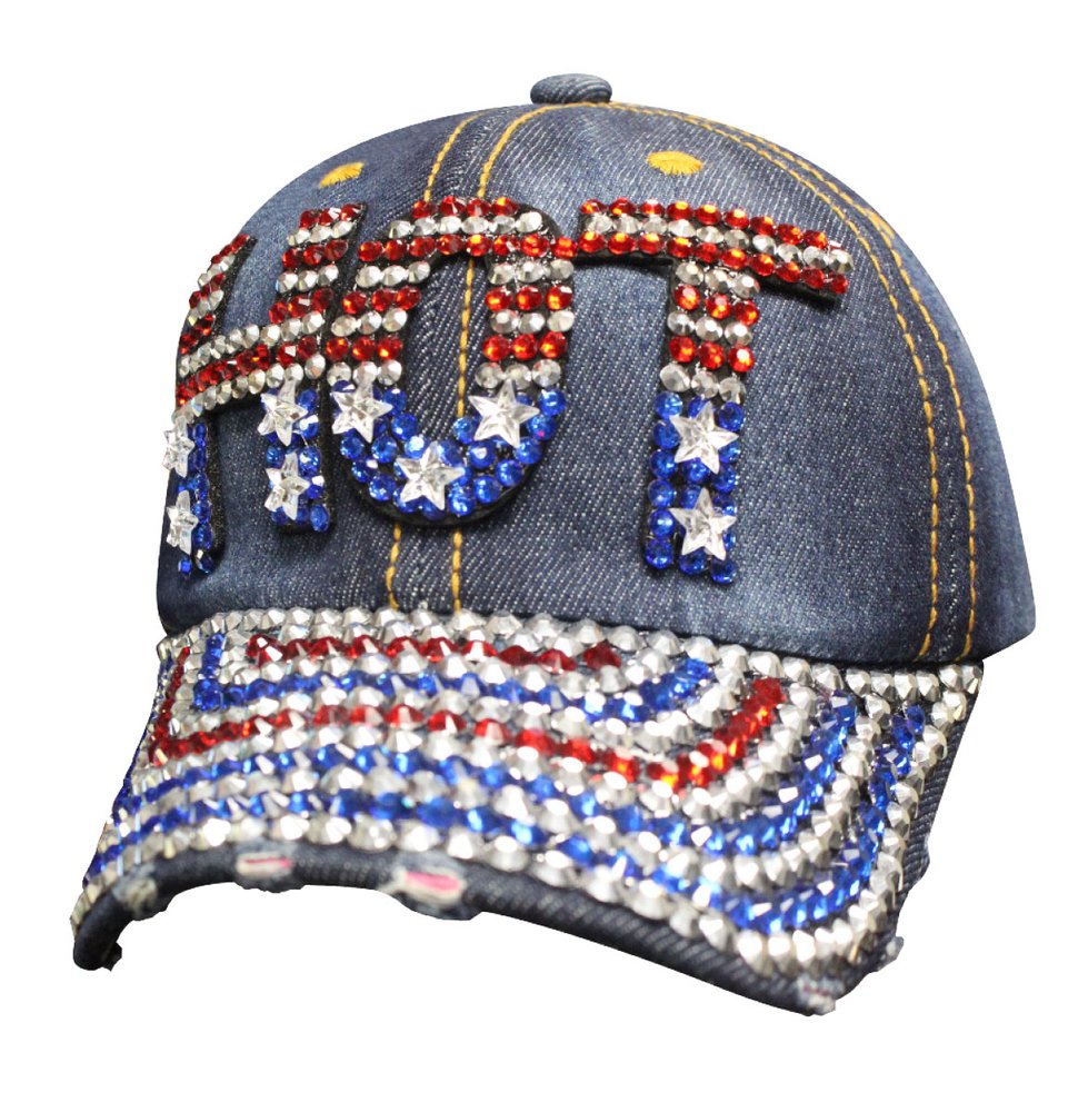 Denim Bling - HOT - America - Baseball Cap - SKU SBLAMH-DS