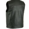 Leather Motorcycle Vest - Men's - Gun Pockets - Buffalo Nickel Snaps - Up To 8XL - DS125-DS
