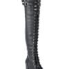 Motorcycle Boots - Women's - Knee High - Chunky Heel and Zipper - MR-BTL7003-DL