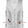 Leather Motorcycle Vest - Men's - Gun Pockets - Buffalo Nickel Snaps - Up To 8XL - DS142-DS
