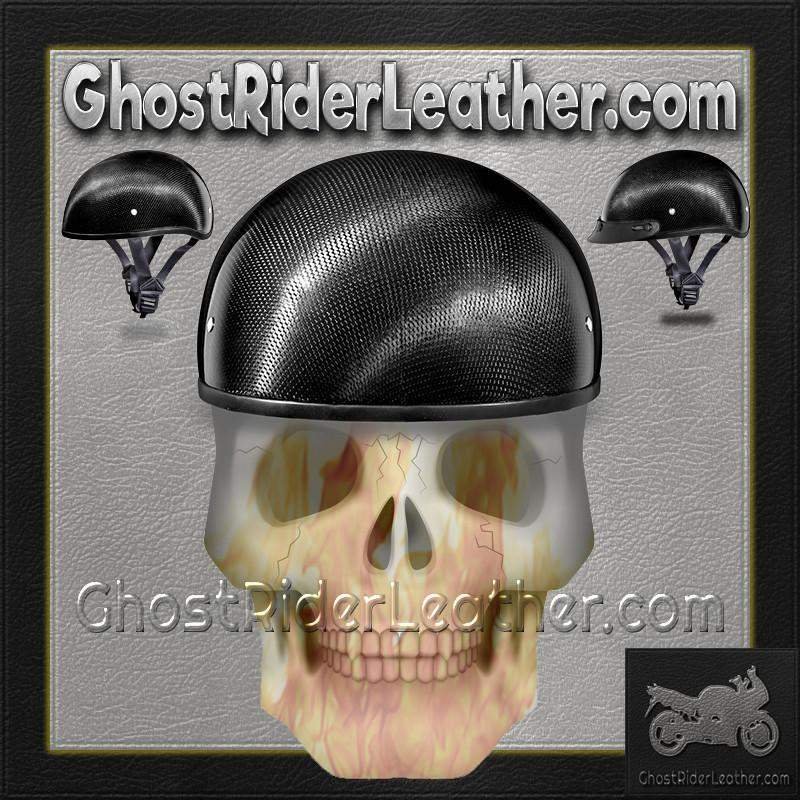 Real Carbon Fiber - DOT Daytona Skull Cap Motorcycle Helmet - With Or Without Visor - D2-G-GNS-DH