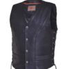 Leather Motorcycle Vest - Men's - Up To 8XL - Ultra - Side Laces - 6036-00-UN