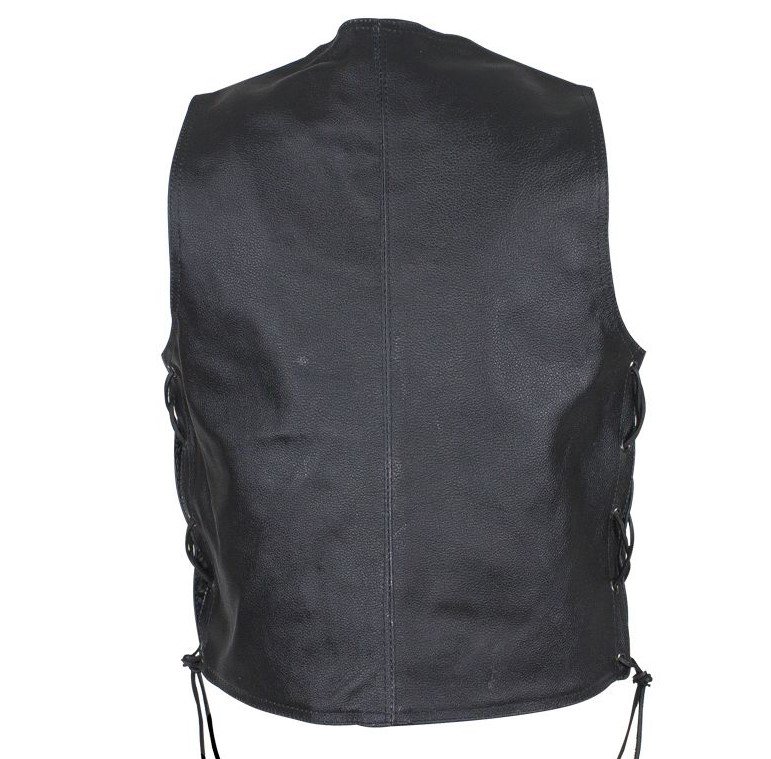 Leather Motorcycle Vest - Kid's - Children's - Side Laces - KD392-DL