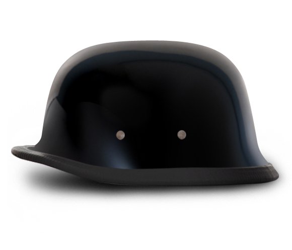 Novelty Motorcycle Helmet - High Gloss Black - German - 1004A-DH