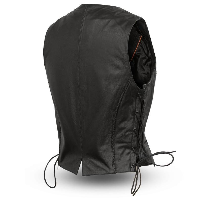 Native Lacy - Women's Motorcycle Leather Vest - SKU GRL-FIL538CFD-FM Native Lacy - Women's Motorcycle Leather Vest - SKU GRL-FIL538CFD-FM