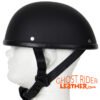 Novelty Motorcycle Helmet - Flat Black - Eagle Style - Shorty - H501-11-DL
