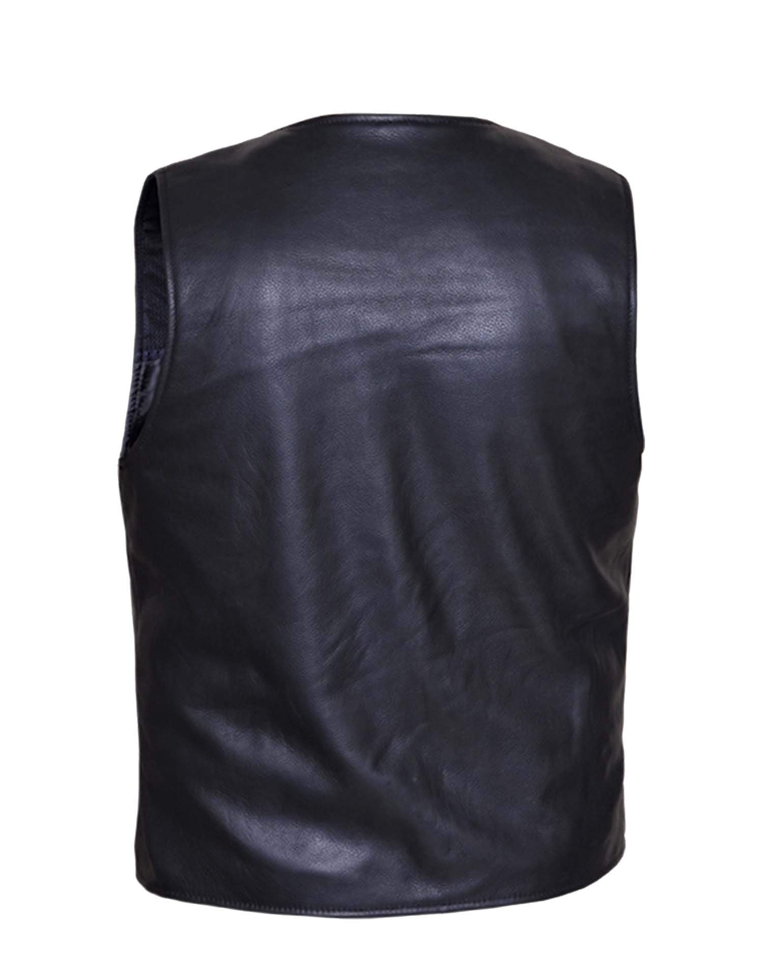 Leather Motorcycle Vest -Men's - Ultra Naked - Up To 8XL - 330-00-UN