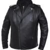 Leather Motorcycle Jacket - Men's - With Hoodie - 6925-00-UN