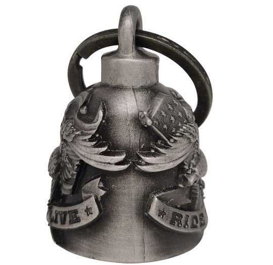 Motorcycle Ride Bell - 3D - Ride To Live - Spirit Bell - Gremlin - DBL18-L-DL
