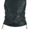 Leather Vest - Women's - Full Cut - Side Laces - Concealed Carry - DS294-DS