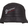 Leather Bucket Cap - Men's or Women's - Gangster Motorcycles - Embroidery - AC32-DL