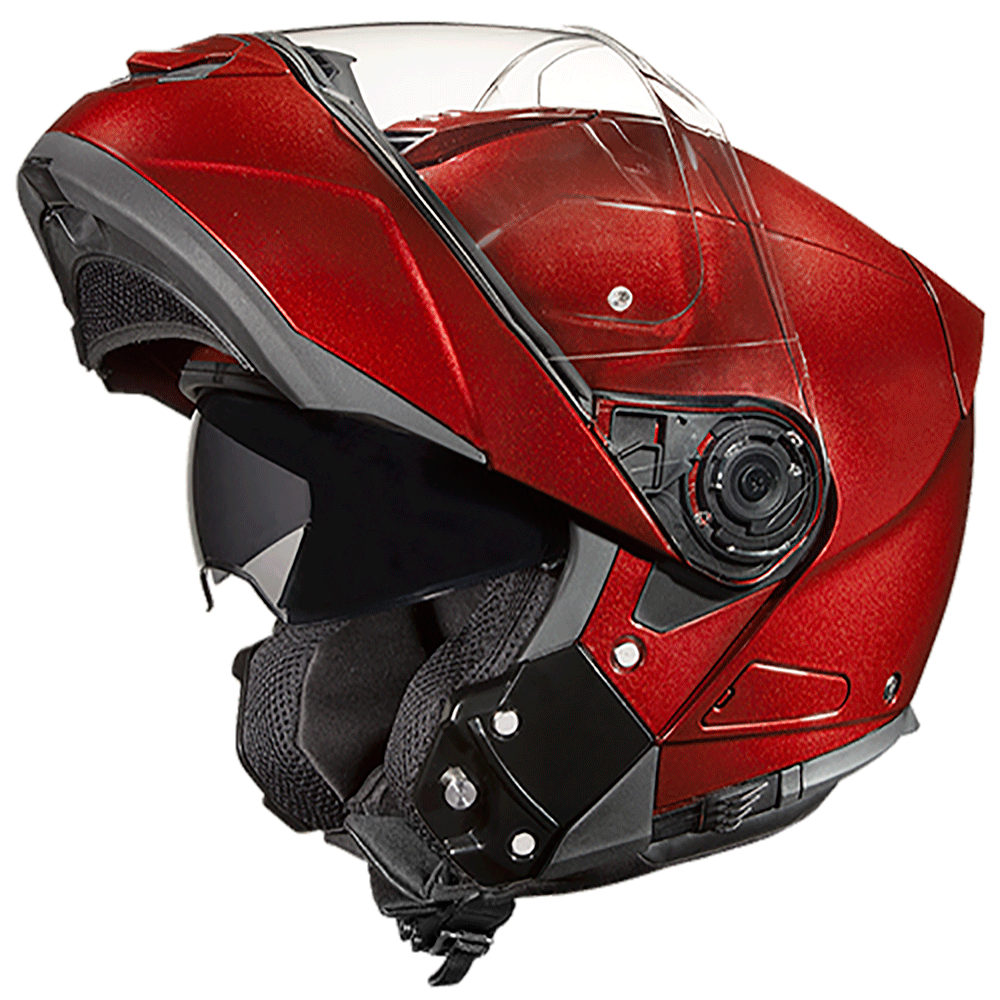 DOT Motorcycle Helmet - Black Cherry - Modular - Full Face - MG1-BC-DH