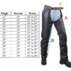 Leather Chaps - Men's or Women's - Buffalo Leather - C2334-BUFF-DL