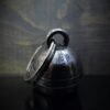 Motorcycle Helmet Skull Diamond - Pewter - Motorcycle Gremlin Bell - Made In USA - SKU BB76-DS