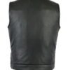 Leather Motorcycle Vest - Men's - Gun Pockets - Up To 12XL - Big and Tall - DS187-DS