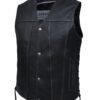 Leather Motorcycle Vest - Men's - Durango Gray - 2611-AGR-UN