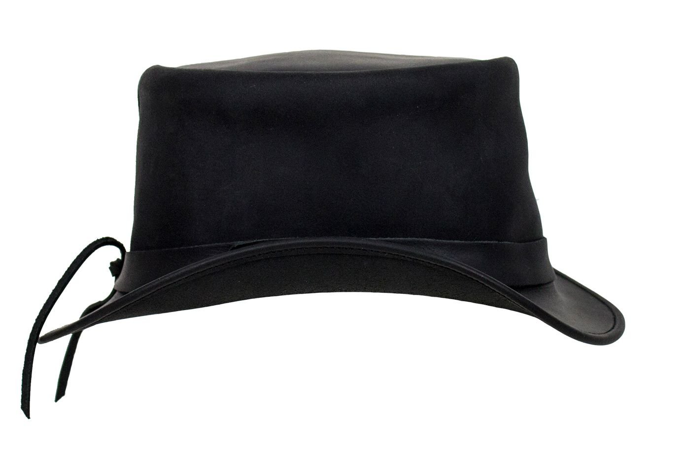 Deadman Top Hat - Men's - Black Leather - HAT1-11-DL