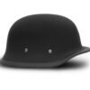 Novelty Motorcycle Helmet - Dull Flat Black - Big German - 1005B-DH