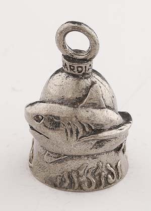 Shark - Pewter - Motorcycle Guardian Bell® - Made In USA - SKU GB-SHARK-DS