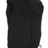 Denim Motorcycle Vest - Men's - Upgraded Gun Pockets - Up To 12XL - DM978-DS