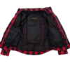 Flannel Motorcycle Shirt - Men's - Armor - Up To Size 5XL - Red Black Plaid - SHR11-CC-DL