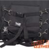 Sissy Bar Bag - Studs - Medium - PVC and Textile - Motorcycle Gear - SB11-MED-STUD-DL