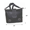 Leather  Handbag - Concealed Carry - Studs Design - Purse - 9726-00-UN