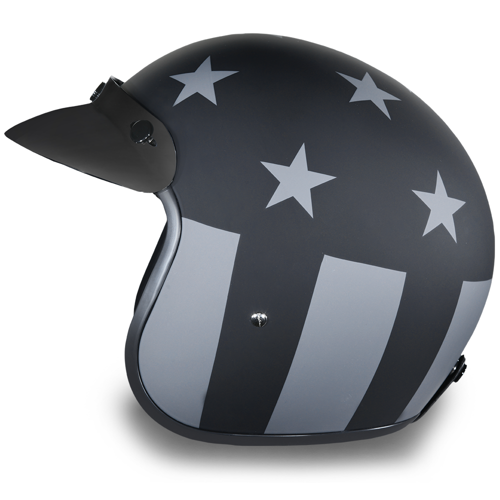 DOT Motorcycle Helmet - Captain America Stealth - Open Face - DC6-CAS-DH