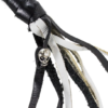 Get Back Whip - Black and White Leather - 42 Inches Long - Motorcycle Accessories -  GBW7-11-DL