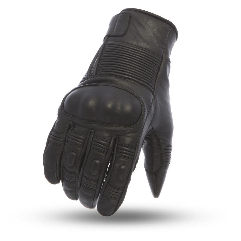 Leather Motorcycle Gloves - Men's - Rubber Knuckles - Cascade - FI215-FM