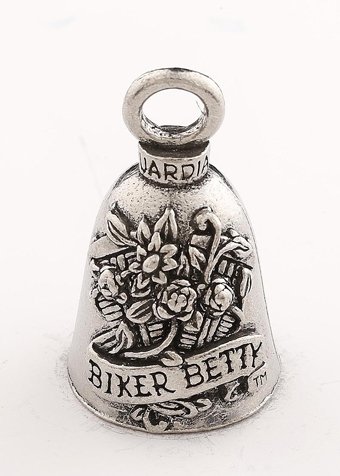 Biker Betty - Pewter - Motorcycle Guardian Bell - Made In USA - SKU GB-BIKER-BETTY-DS
