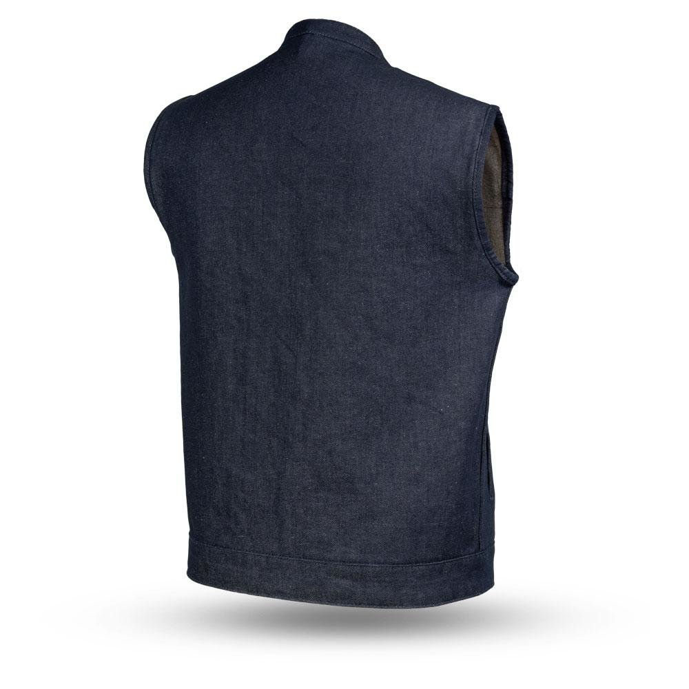 Denim Motorcycle Vest - Men's - Blue - Kershaw - FIM691DM-FM