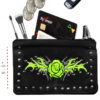 Leather Belt Bag - Lime - Rose Design - Handbag - BAG35-EBL6-LIME-DL