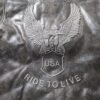 Embossed Eagle Retro Brown Motorcycle Jacket with Side Laces and Live To Ride - SKU MJ703-02-DL