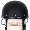 Novelty Motorcycle Helmet - Flat Black - Eagle Style - Shorty - H501-11-DL