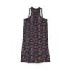 Motorcycles and Flames - Small Print - Red Orange on Black - Women's Racerback Dress (AOP)