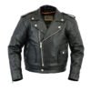 Leather Motorcycle Jacket - Kid's Teens - Unisex - Biker - DS1722-DS