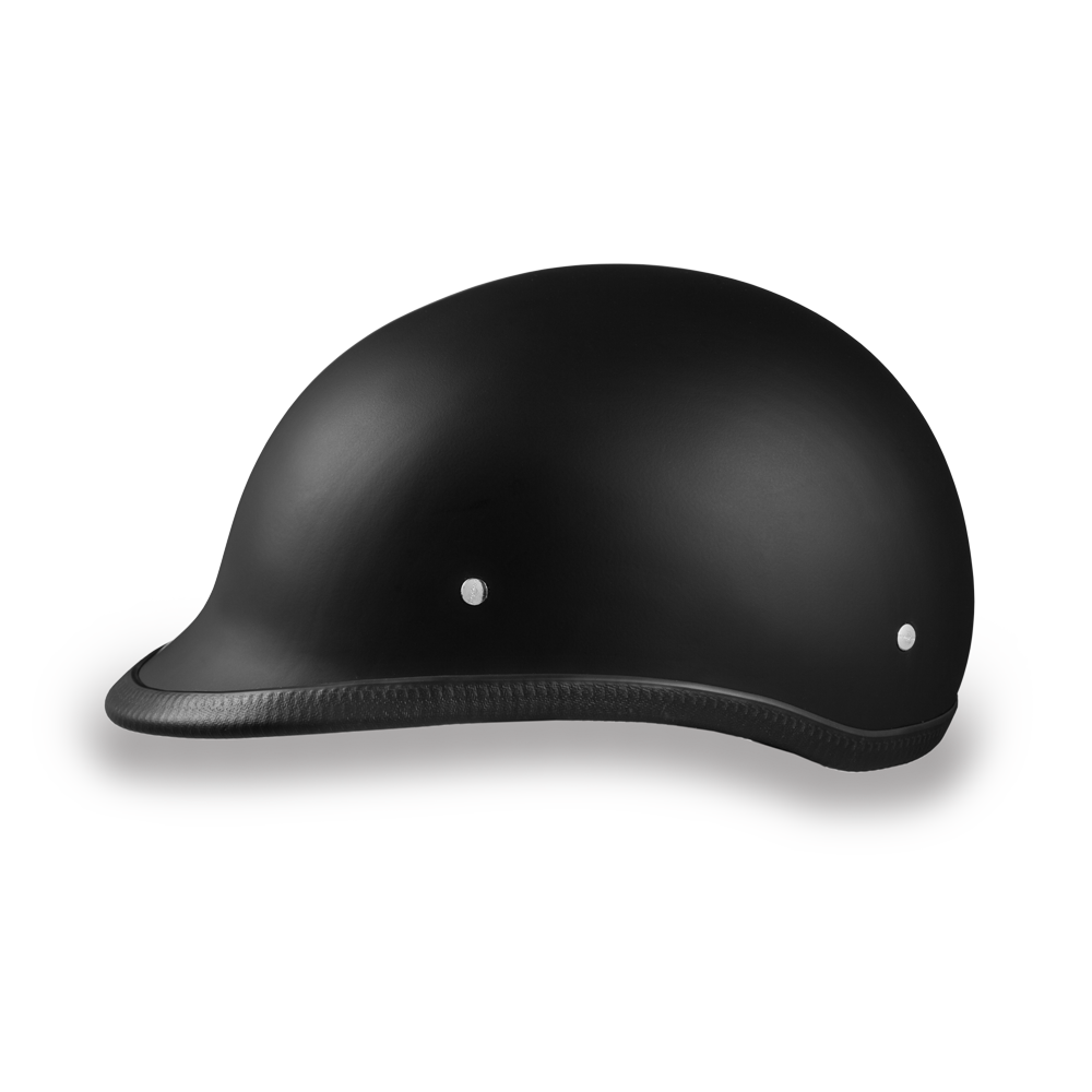DOT Motorcycle Helmet - Dull Black - Jockey Hawk Polo - H1-B-DH