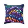 Diamond Abstracts - Multi Colors - Faux Suede Square Pillow
