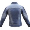 Women's Blue Denim Jacket with Rub Off On Front and Back - AL2990-AL.