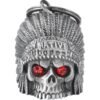 Motorcycle Ride Bell - 3D - Native Indian - Red Eyes - Skull - Spirit Bell - Gremlin - DBL40-L-DL