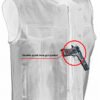 Leather Motorcycle Vest - Men's - Gun Pockets - Up To 12XL - No Collar - Big and Tall - AM9193-DS