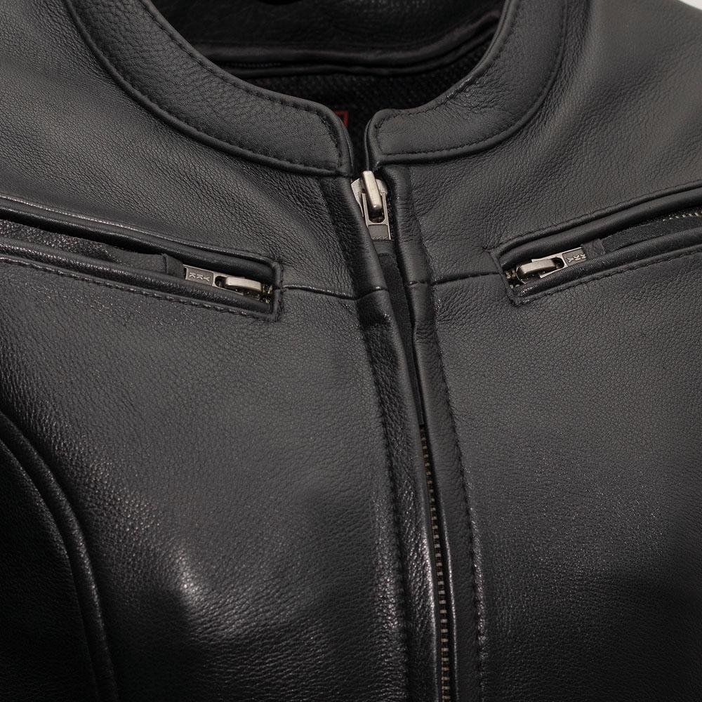 Speed Queen - Women's Best Leather Motorcycle Jacket - Racer Style - SKU FIL158CLMZ-FM