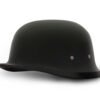 Novelty Motorcycle Helmet - Dull Flat Black - German - 1004B-DH