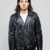 Leather Fashion Biker Jacket - Men's - Six Colors - Brooklyn - WBM2806-FM