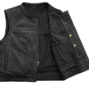 Leather Motorcycle Vest - Men's - Lowrider - Up To 8XL - FIM650CDM-FM