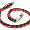 3 Inches Around - Get Back Whip in Black and Red Orange Leather - 42 Inches - GBW9-11-T2-DL