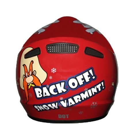 DOT Kids ATV Helmet - Dirt Bike - Snow Machine - Back Off - Color Choice - DOTATVKIDSBACKOFF-HI. Yosemite Sam Motocross Helmet for Youth.