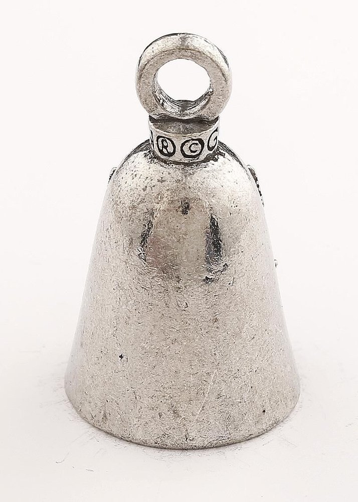 Pot Leaf - Pewter - Motorcycle Guardian Bell® - Made In USA - SKU GB-POT-LEAF-DS